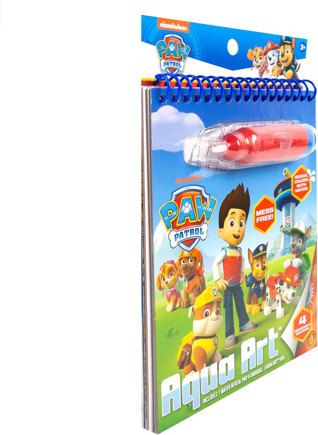 Paw Patrol Aqua Art, Color 4 Reusable Aqua Art Pages with a Water Pen, Reusable No-Mess Toddler Activities, Water Reveal Activity Book, Paw Patrol Toy, Toddler Travel Activities, Kids Travel Toys 24hrsmart